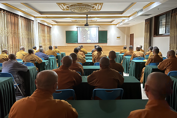 法门寺佛学院举行2022年新年学习动员会(图1)