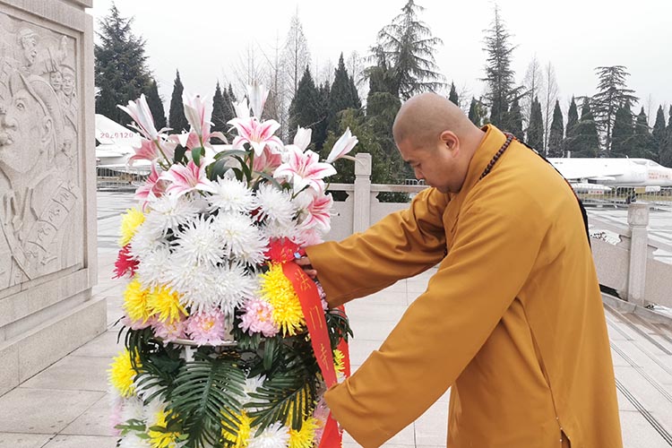 法门寺佛学院举行2022年春季开学爱国主义教育实践活动(图3)