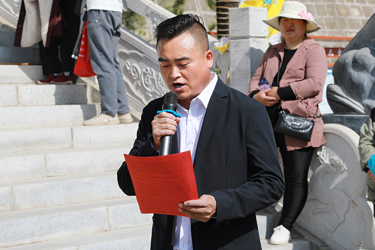 宽旭会长赴富县开元寺参加揭牌仪式暨观音圣像开光法会(图1)