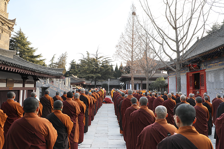 陕西省各寺院启建甲辰年释迦如来成道祝圣祈福法会暨腊八施粥活动(图2)