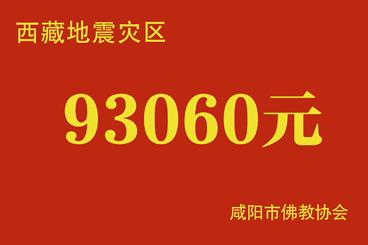 咸阳市佛教界爱心捐款援助西藏地震灾区