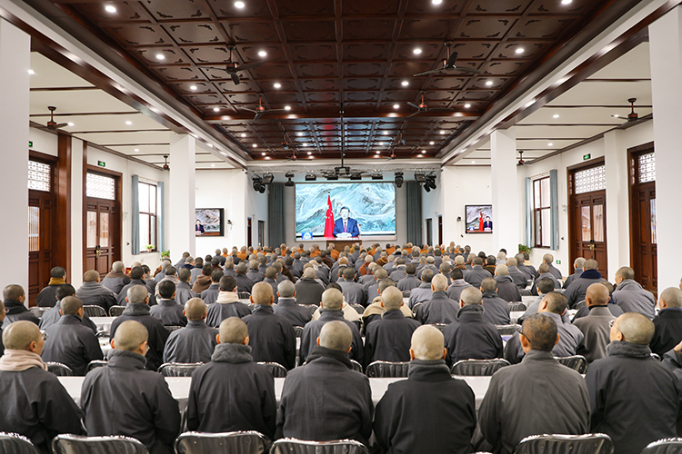 法门寺佛学院举行学习习近平主席2026年新年贺词(图3)